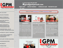 Tablet Screenshot of gpmhydraulic.com